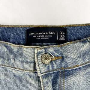 Abercrombie & Fitch Vintage 90s Straight Jeans Mens 36x32 Distressed NWT